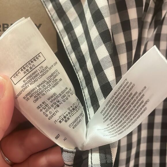 Burberry Black & White Gingham Technical Wool Loop-back Car Coat, NWT - Picture 14 of 15